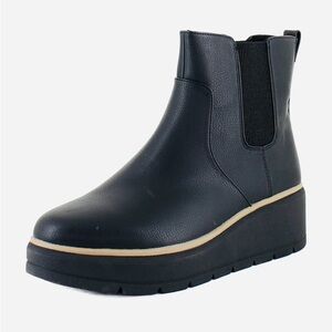 NEW Dr. Scholl’s Nice Max Up Women Chelsea Boots Black Pebbled Size 8